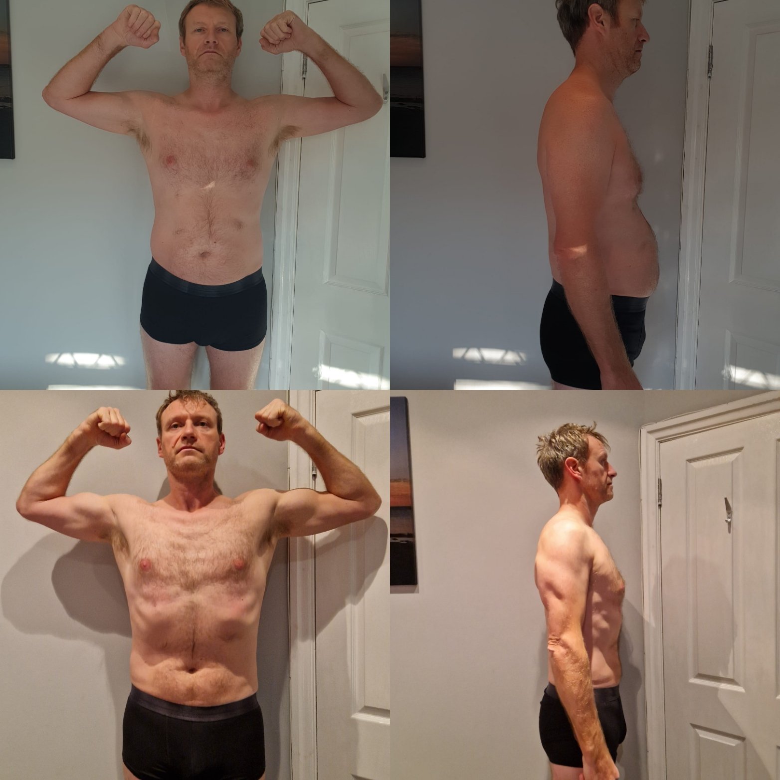 6 Week challenge physique progress