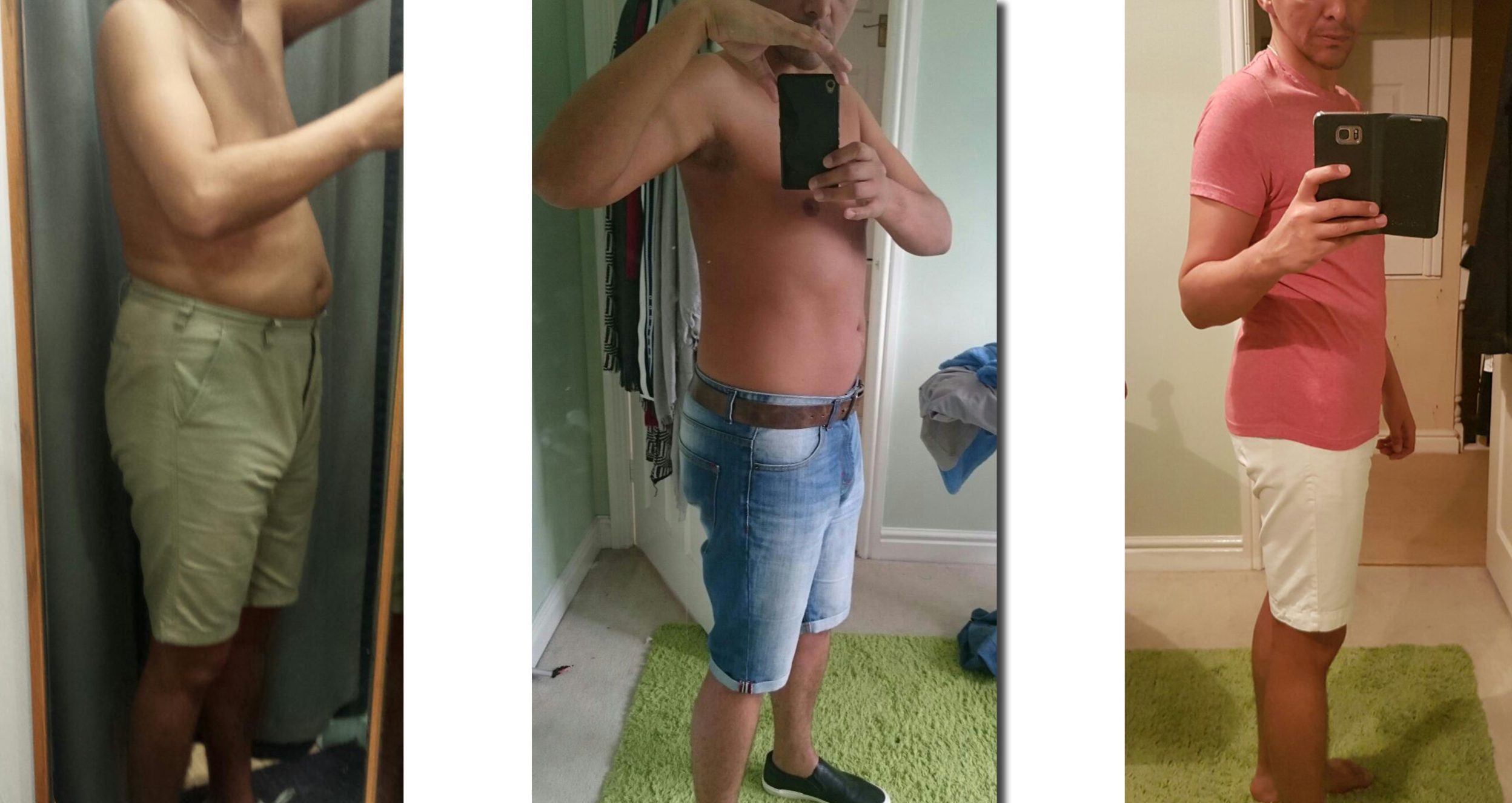 Weight loss transformation progress